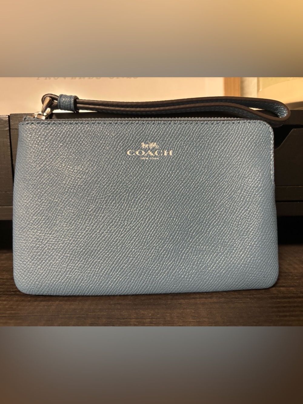 Coach Leather Zip Wristlet - Picture 2 of 7